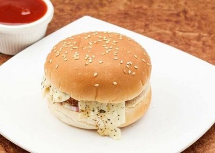 Whole Wheat Cheese Aloo Tikki Burger