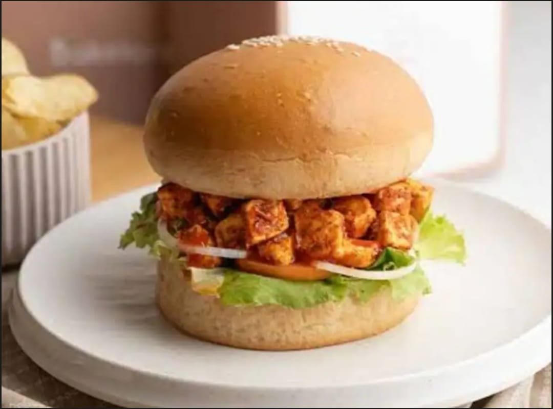 Whole Wheat Paneer Masala Burger